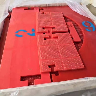 Czerwony mat antypoślizgowy typu ZP Rotary Atble 30mm Plastic Non Slip Mat For Drilling Rig